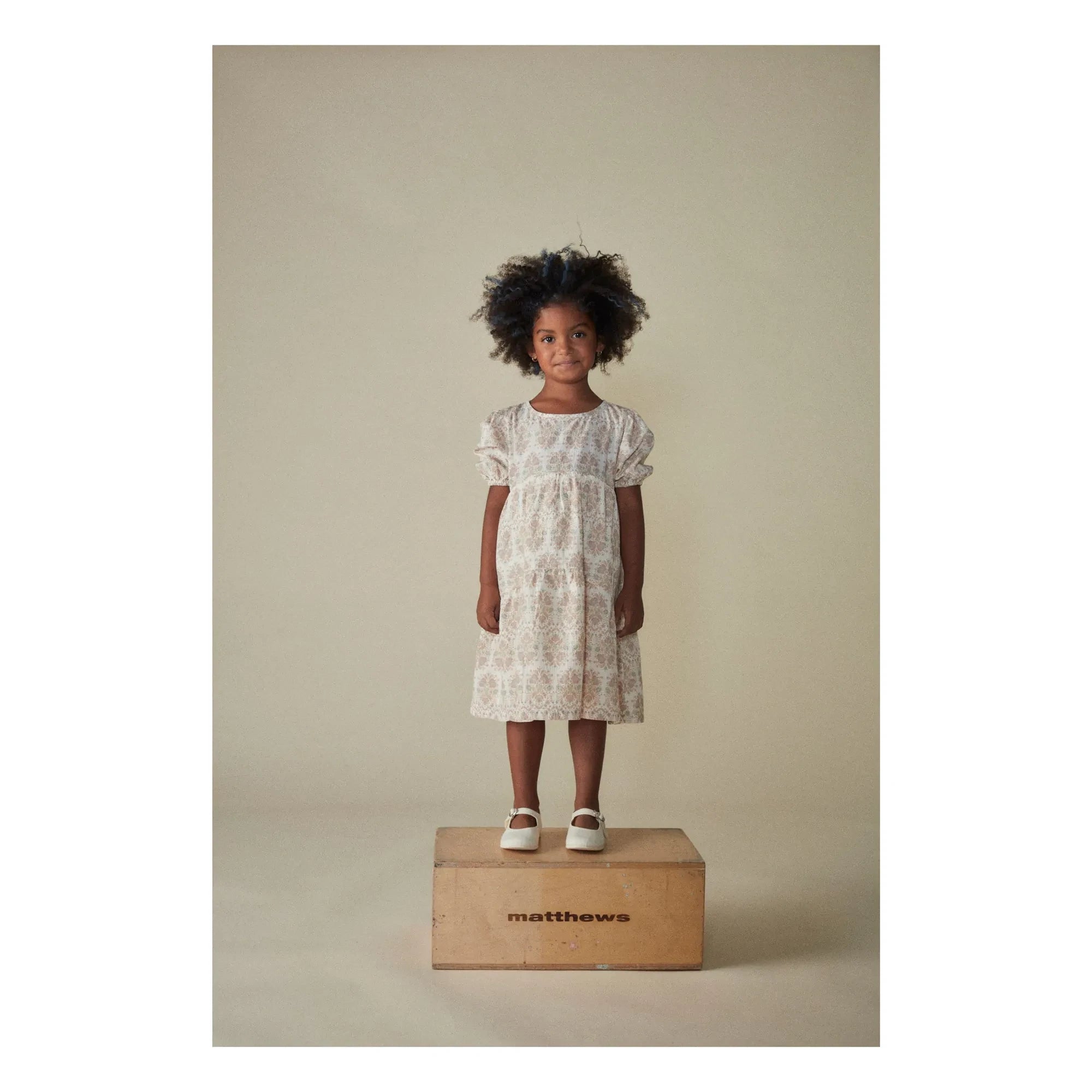 Coco au Lait - Bio-Baumwolle Blumenkleid | Ecru