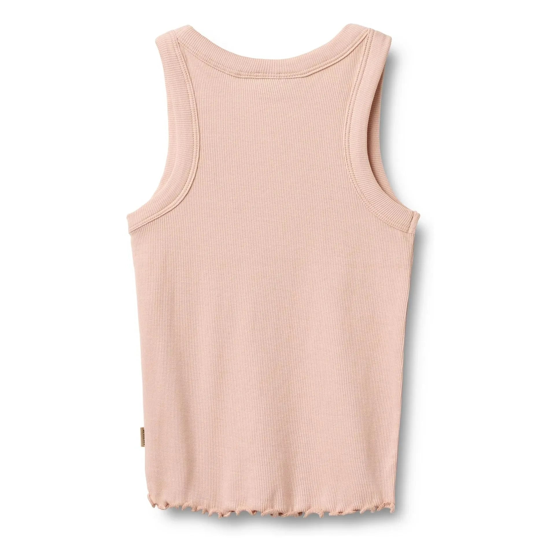Weizen - Minka geripptes Tanktop aus Bio-Baumwolle | Blassrosa