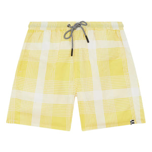 Finger in the nose - Freeboy Carreaux Badeshorts | Blassgelb