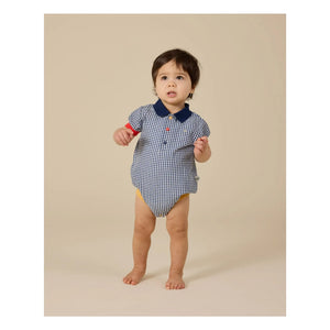 Goldie + Ace – Vichy Polo-Overall | Navy