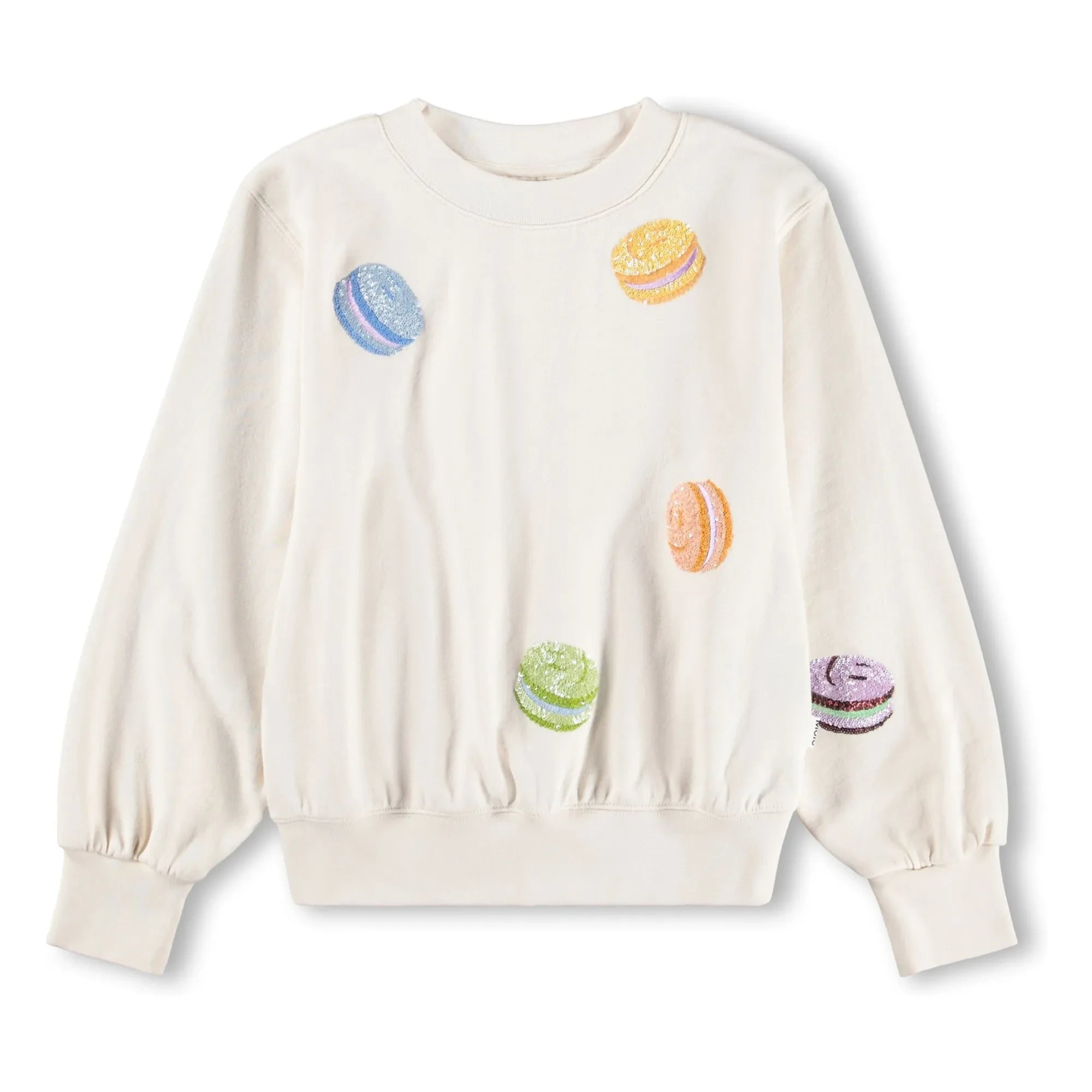 Molo - Sweatshirt Marge Macarons Bio-Baumwolle | Weiß