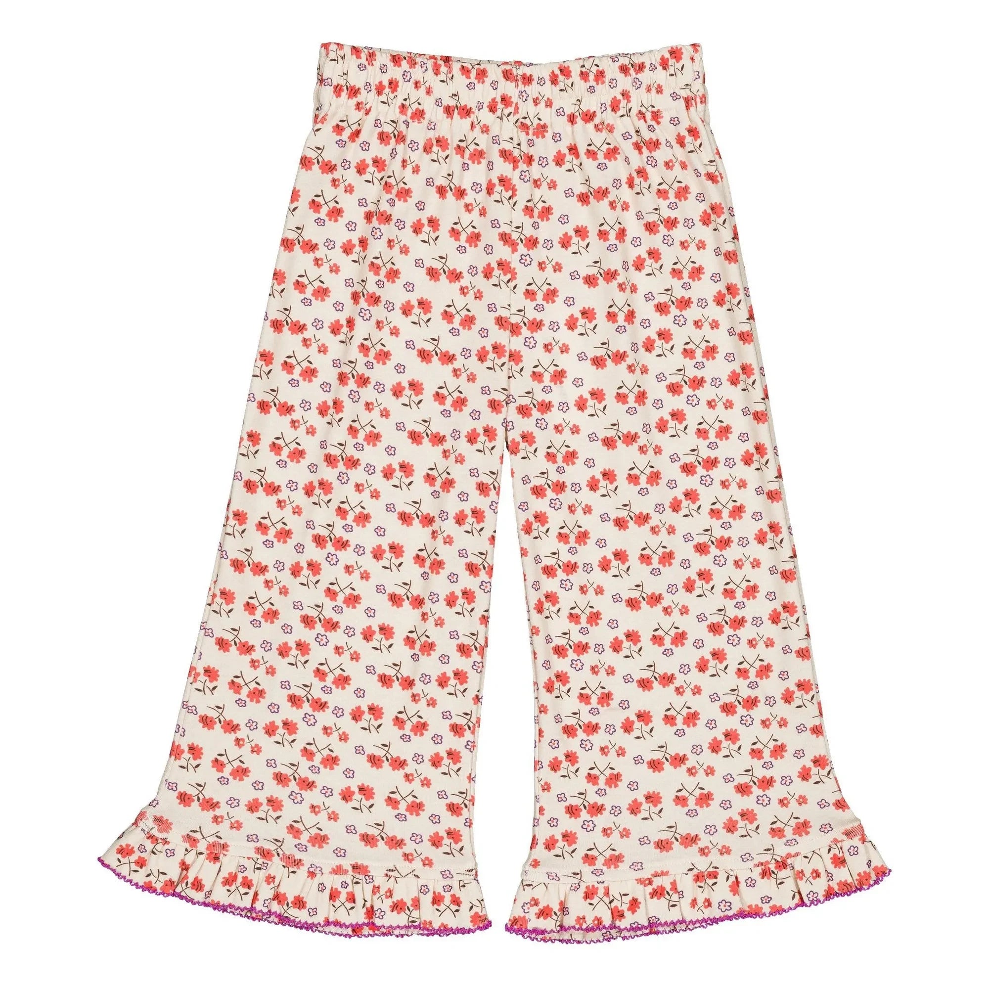 Hello Simone - Malikette Bio-Baumwoll-Blumenhose | Weiß