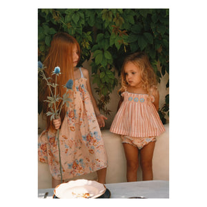 Lilinoa - Besticktes Annette Gestreiftes Oberteil | Puder