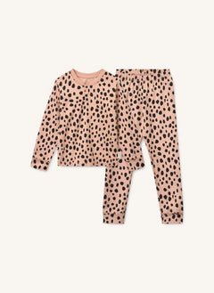 Liewood - Wilhelm Leopard Organische Baumwollpyjama | Rosa