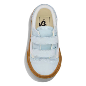 Vans - Scratch Sneakers Old Skool V Gum Check | Hellblau