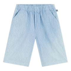 Petit Bateau - Hellblaue Denim Chambray Bio-Baumwollshorts