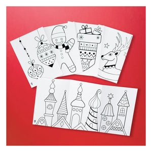 Superpetit - Noel desenli 4 adet pencere kalemi seti