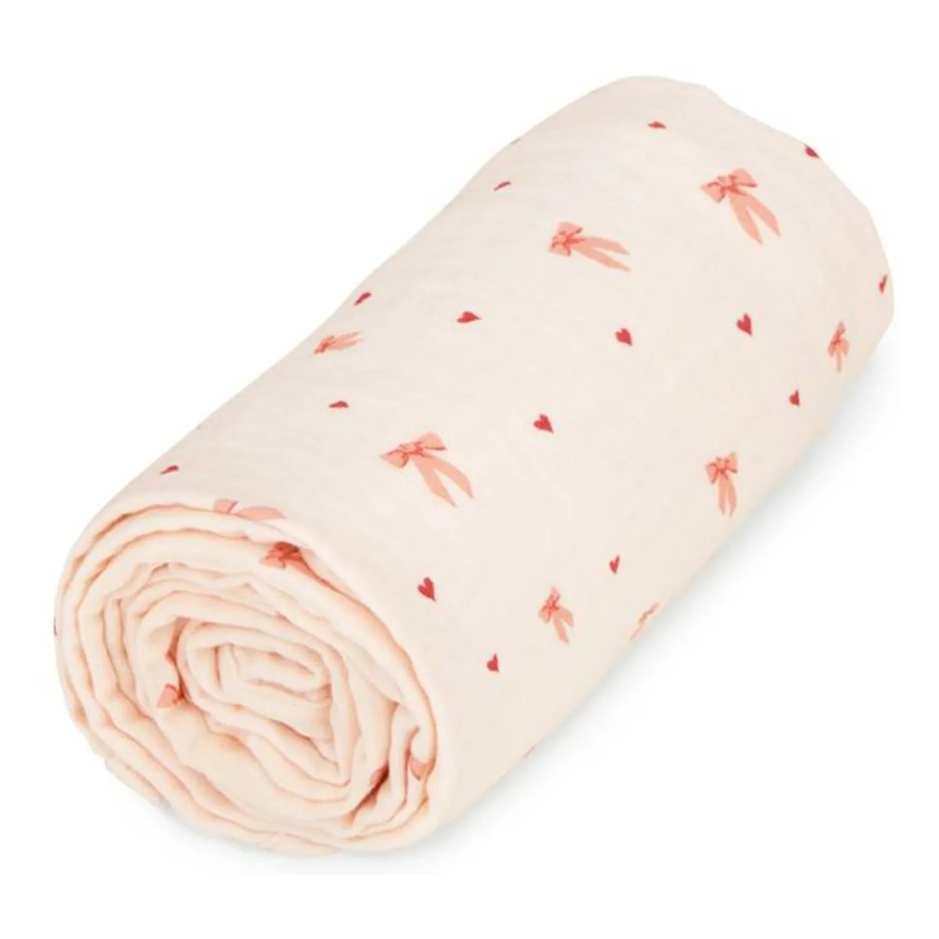Cam Cam - Schleifen-Musselin-Decke | Blassrosa