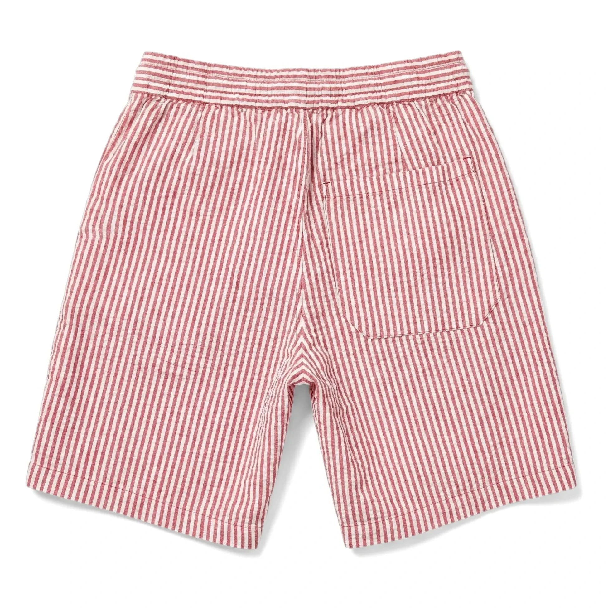 Smallable Kid - Gestreifte Tom Shorts | Kirschrot