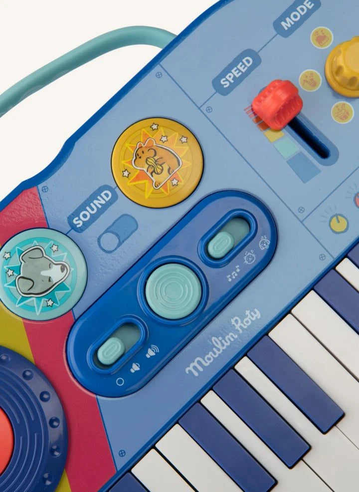 Moulin Roty - Synthesizer Klavier - Puce &amp; Pilou | Blau