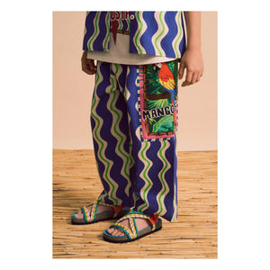Maison Mangostan - Wave Parrot Hemd | Blau
