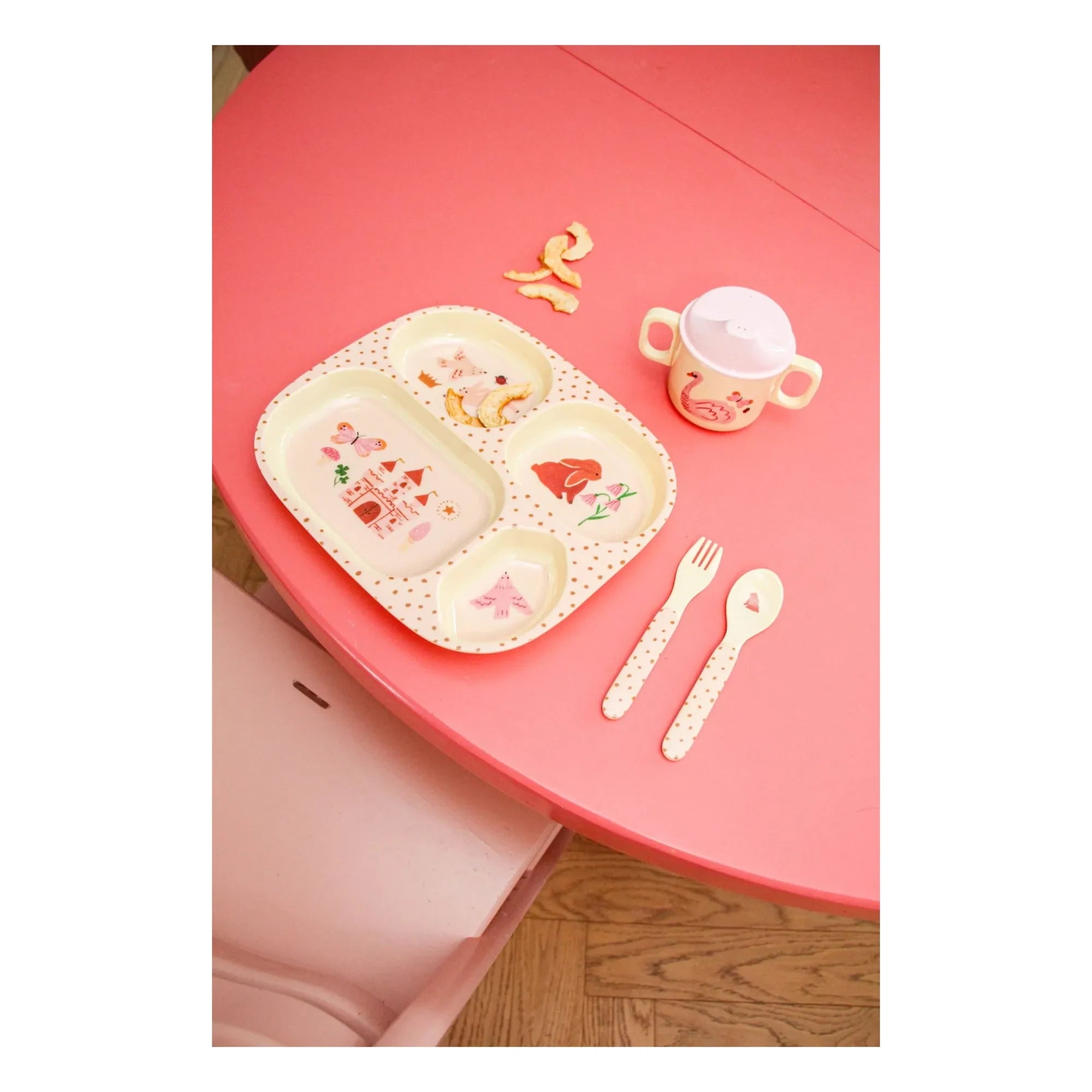 Rice - Masal Melamin Besteckset | Rosa