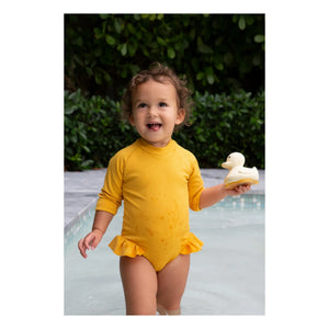 Hevea – Recycelbares Badespielzeug – Ente | Sand