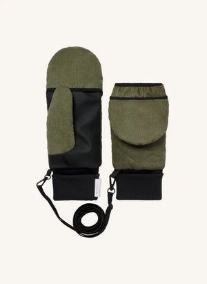 Fudoon - wandelbare Handschuhe, Khaki Samt | Khaki