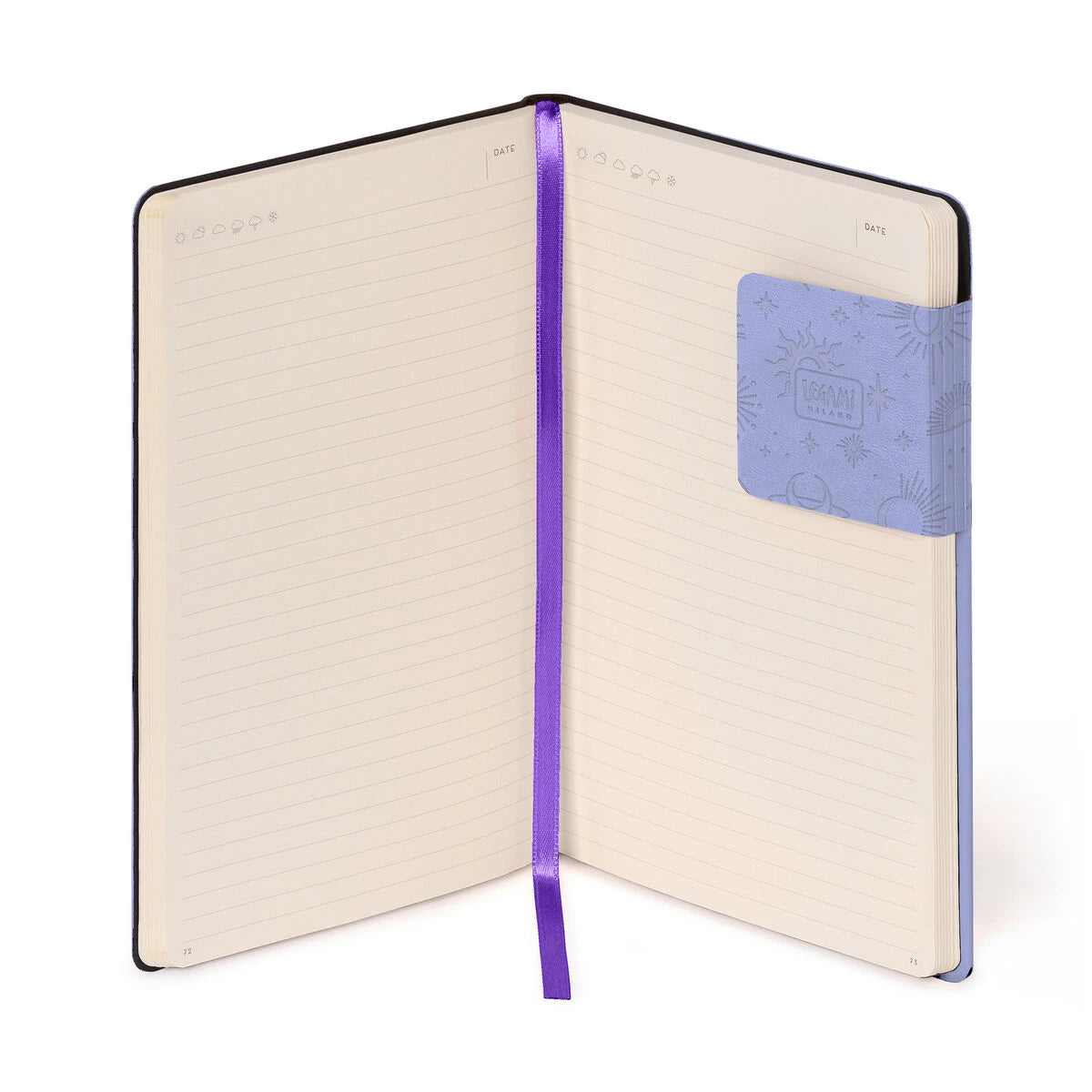 Legami - Kariertes Notizbuch mit monochromem Softcover - Cosmic Lilac - Mein Notizbuch