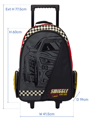 Smiggle - Pit Stop Işıklı Tekerlekli Çekçekli ve Sırt Çantası