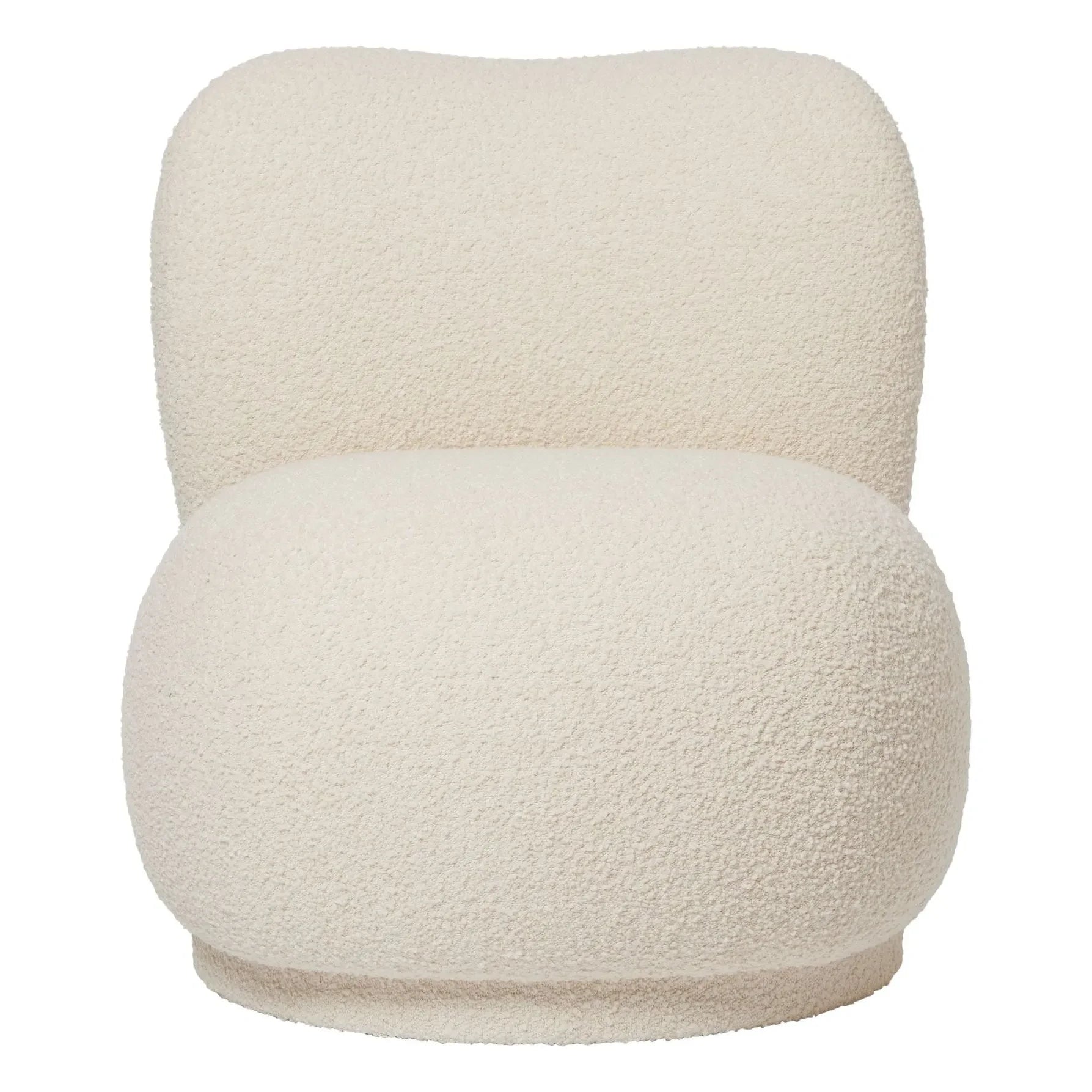 Ferm Living - Rico Piccolo geschwungener Stoffsessel | Creme