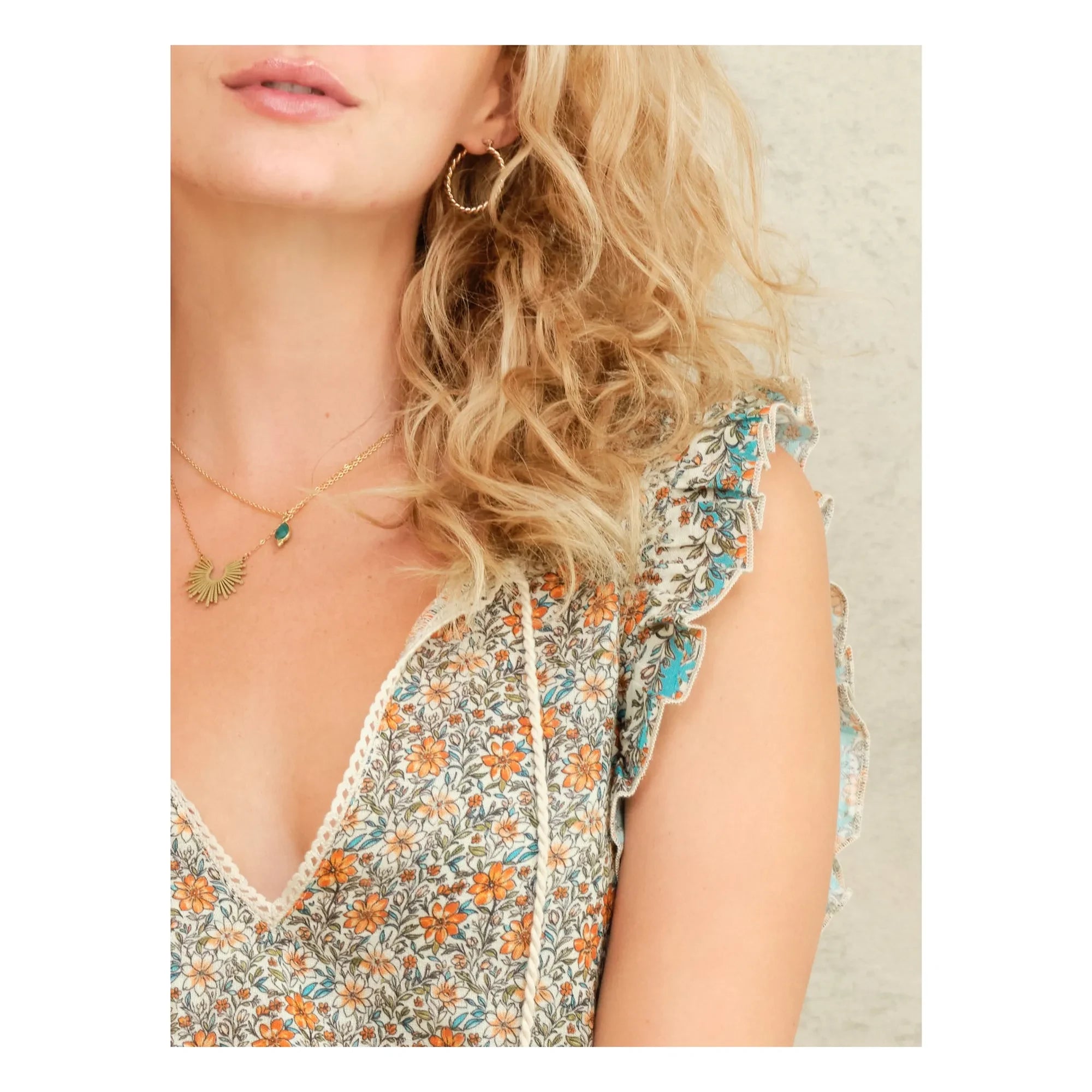 M.A.B.E. - Jaci Baumwollkleid | Orange