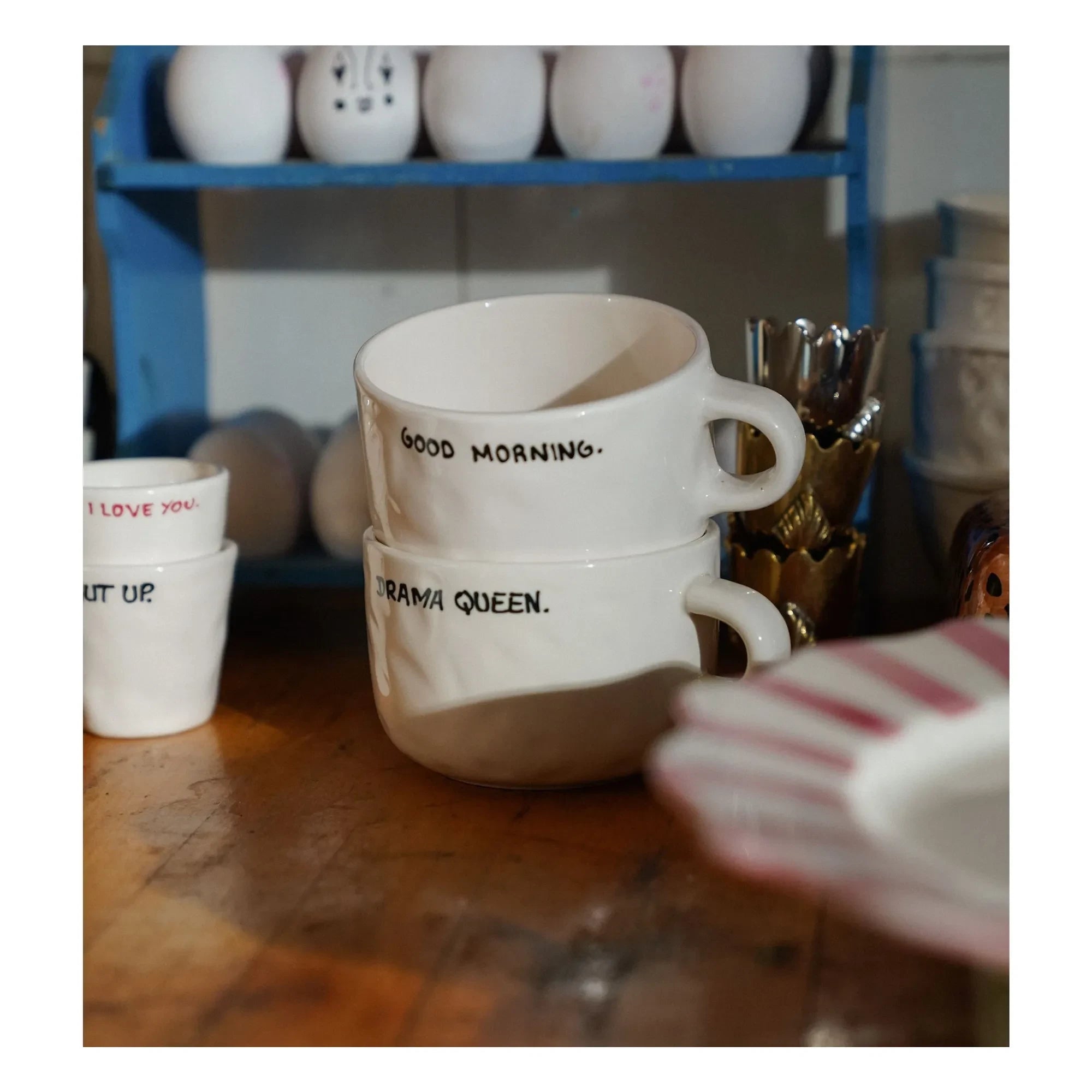 Anna + Nina - Drama Queen Cappuccino Tasse | Ecru