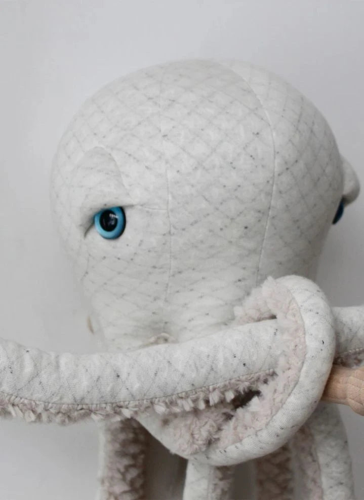 Bigstuffed - Albino Dev Octopus Plüschspielzeug 60 cm | Weiß