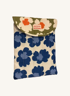 Mini Kyomo - Hibiskus Laptop Hülle - Mini Kyomo x Taxi Brousse | Blau