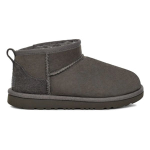 UGG - Classic Ultra Mini Stiefel mit Fellfutter | Grau