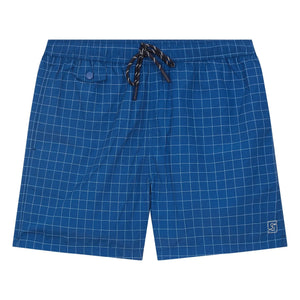 Smallable Man - Dante Karierte Badeshorts | Blau
