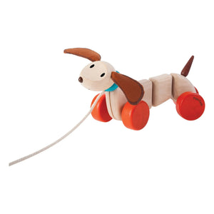 Plan Toys - Nachziehtier Hund Teak