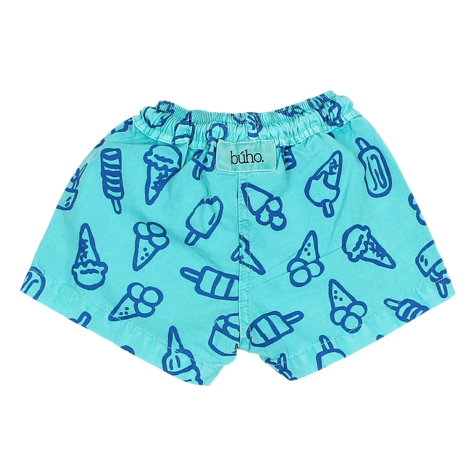Búho - Bébé Glaces Bio-Badeshorts aus Baumwolle | Türkis