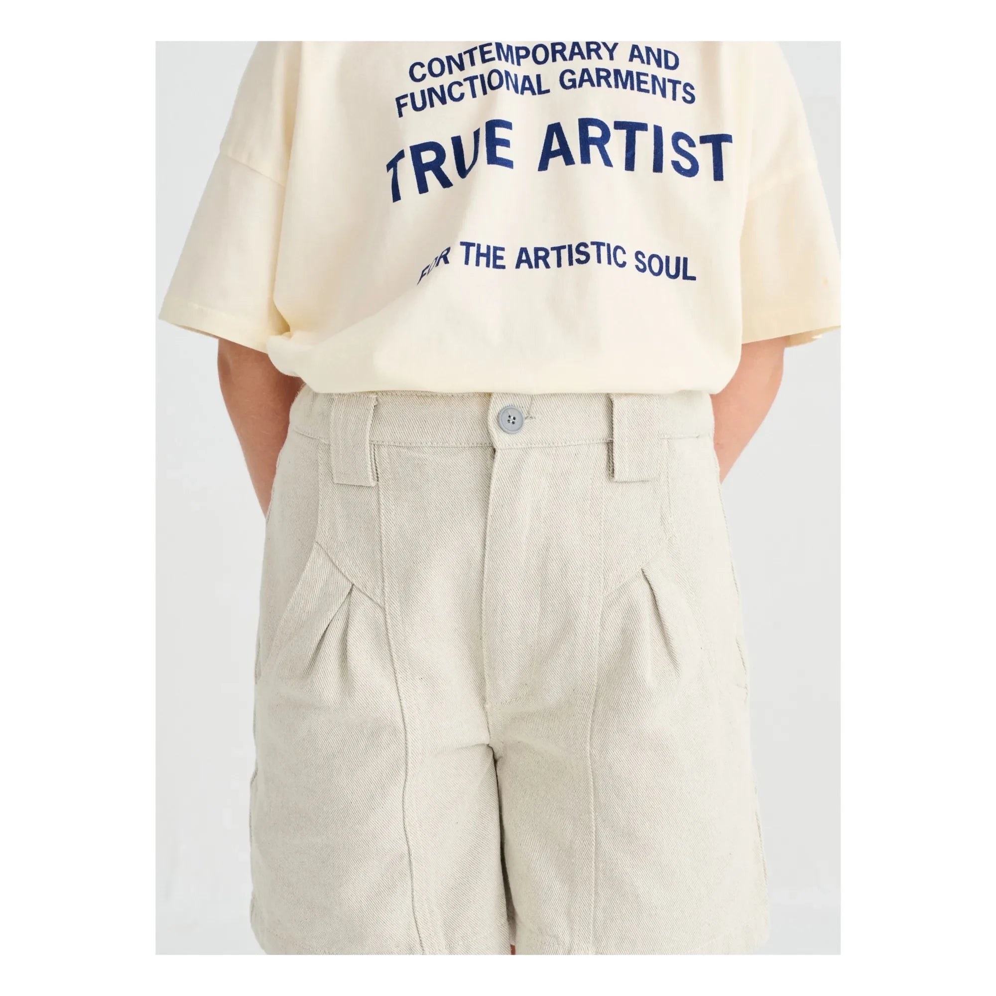 True Artist - Short N°13 Geri Dönüştürülmüş Pamuk | Gri melanj
