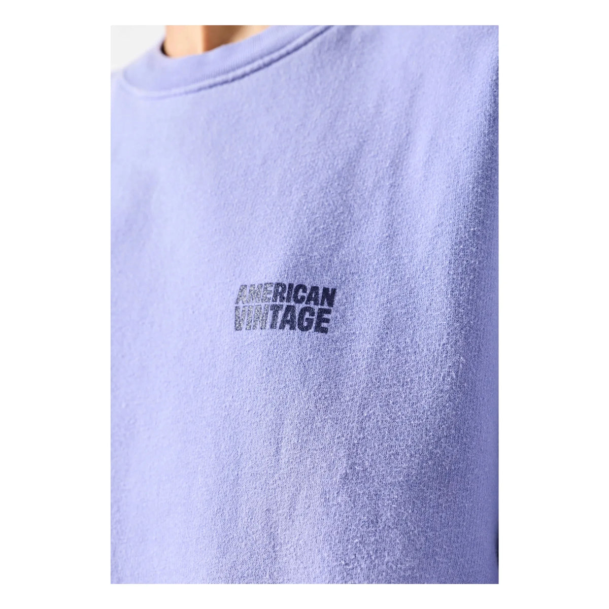 American Vintage - Plizzy Baumwoll-Sweatshirt | Lavendel