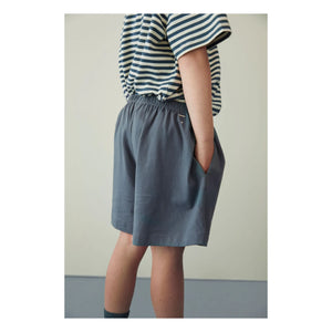 Gray Label - Shorts mit Knöpfen aus Bio-Baumwolle | Pfauenblau