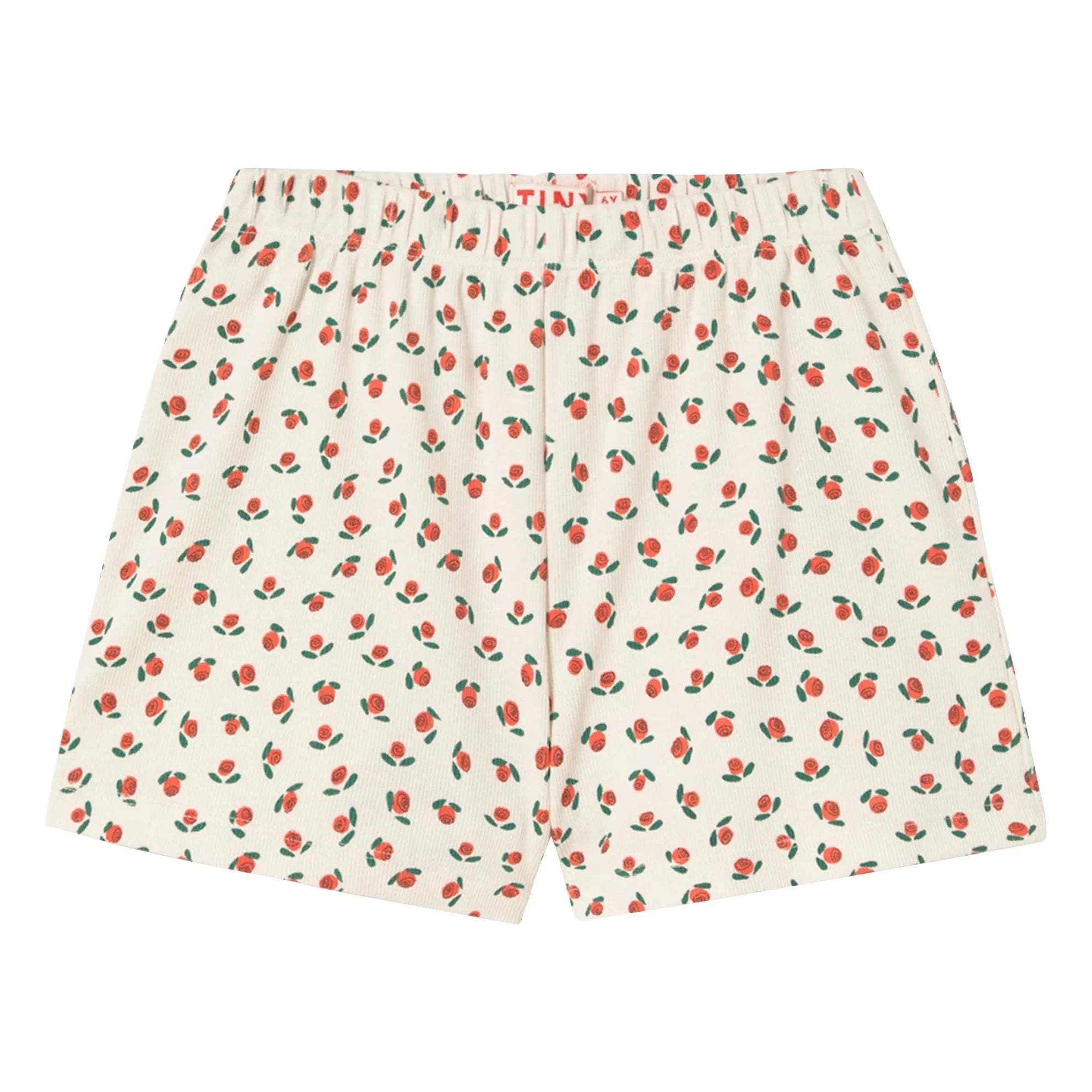 Tinycottons - Volantshorts Roses Bio-Baumwolle | Weiß