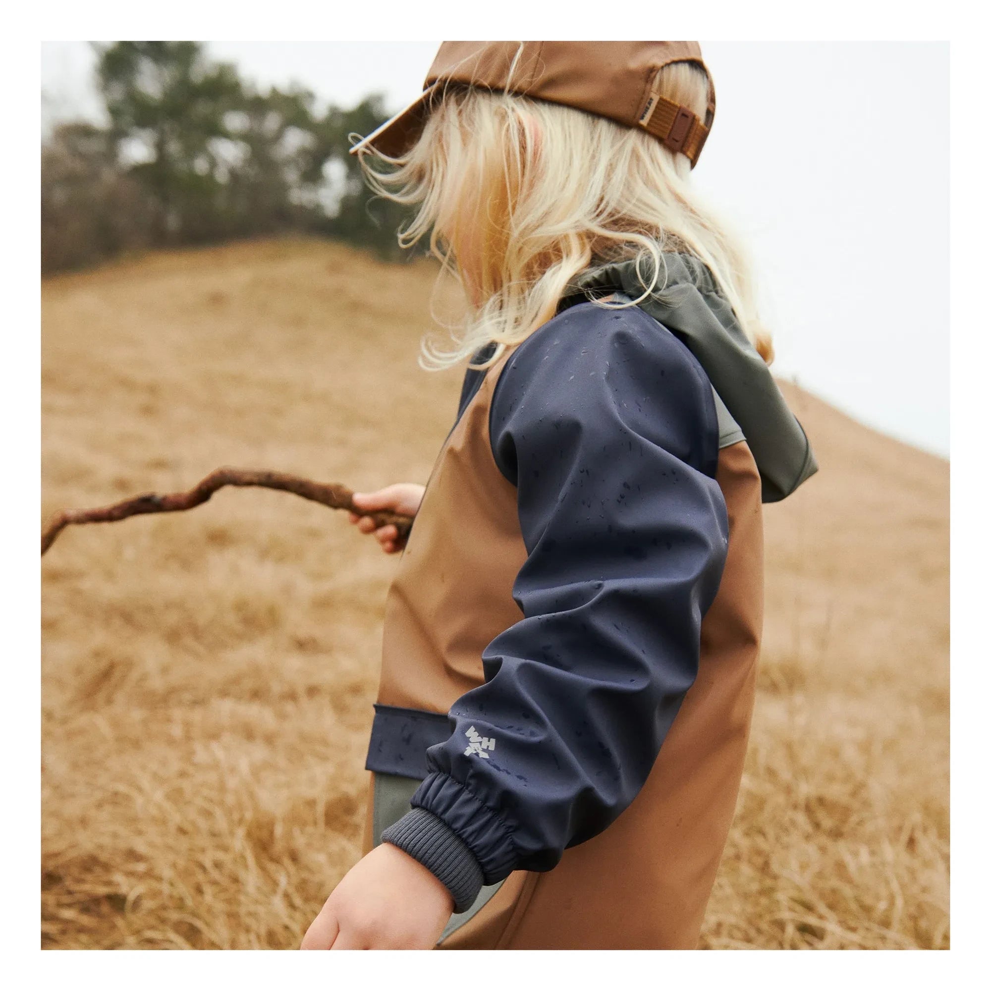 Wheat - Otu Recycelte Faser Wasserdichte Jacke | Graublau