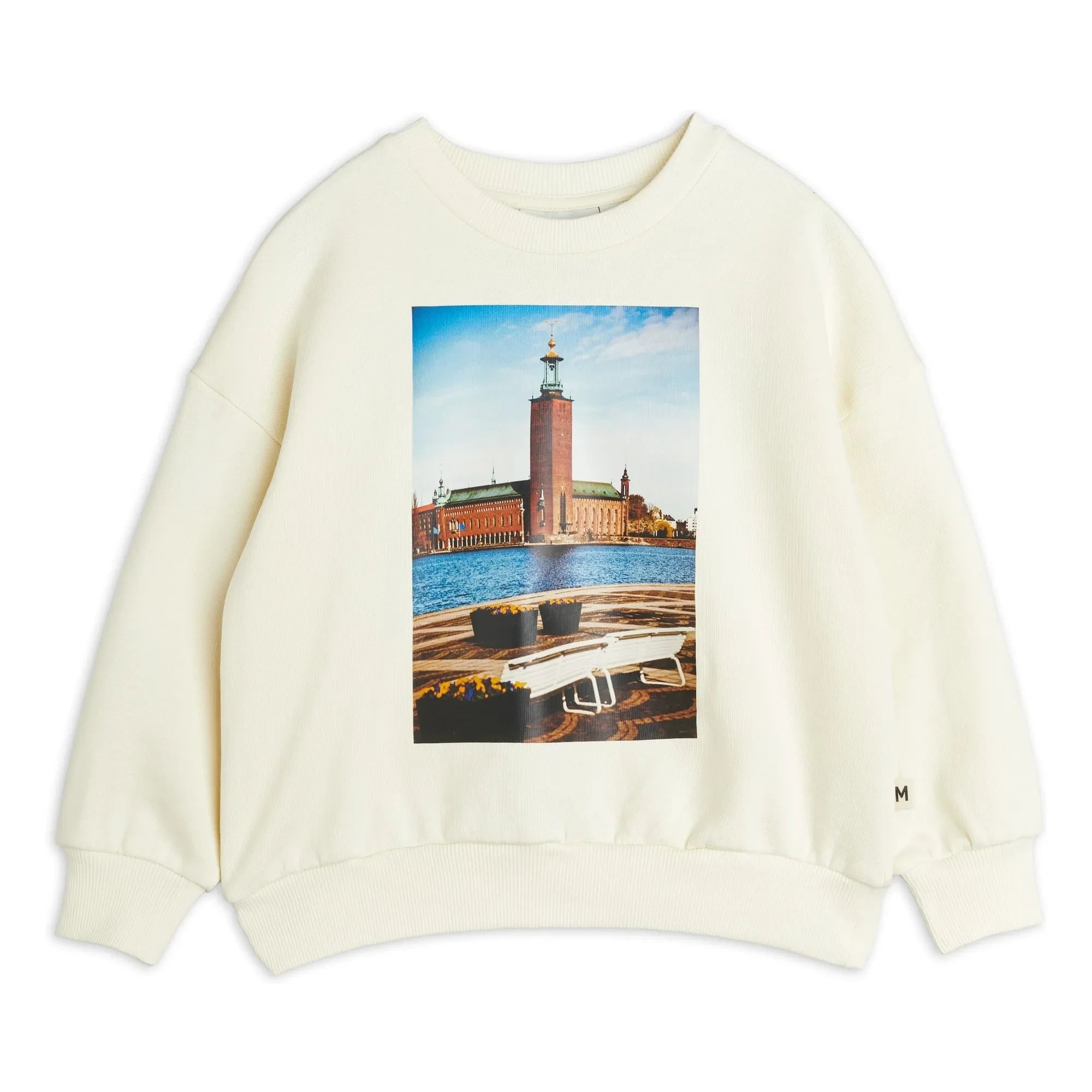 Mini Rodini - City Hall Bio-Baumwoll-Sweatshirt | Ecru