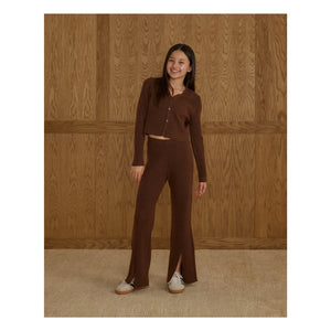 Rylee + Cru - Gerippte Netz-Leggings | Braun