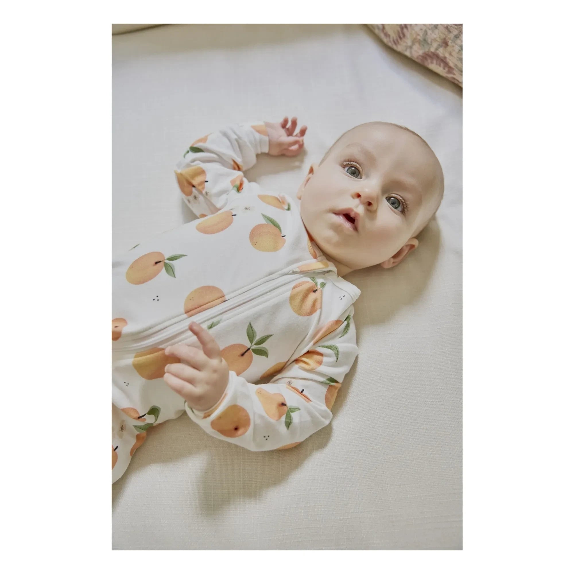 Petit Lem - Ballerina-Pfirsich-Pyjama aus Bio-Baumwolle und Modal | Weiß