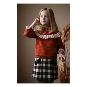 Kalinka - Dianna Wool ekose etek | Siyah