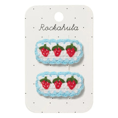 Rockahula Kids – 2er-Set Erdbeer-Haarklemmen | Weiß