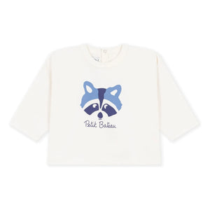 Petit Bateau - Hayvan Tişörtü Organik pamuk | Ecru