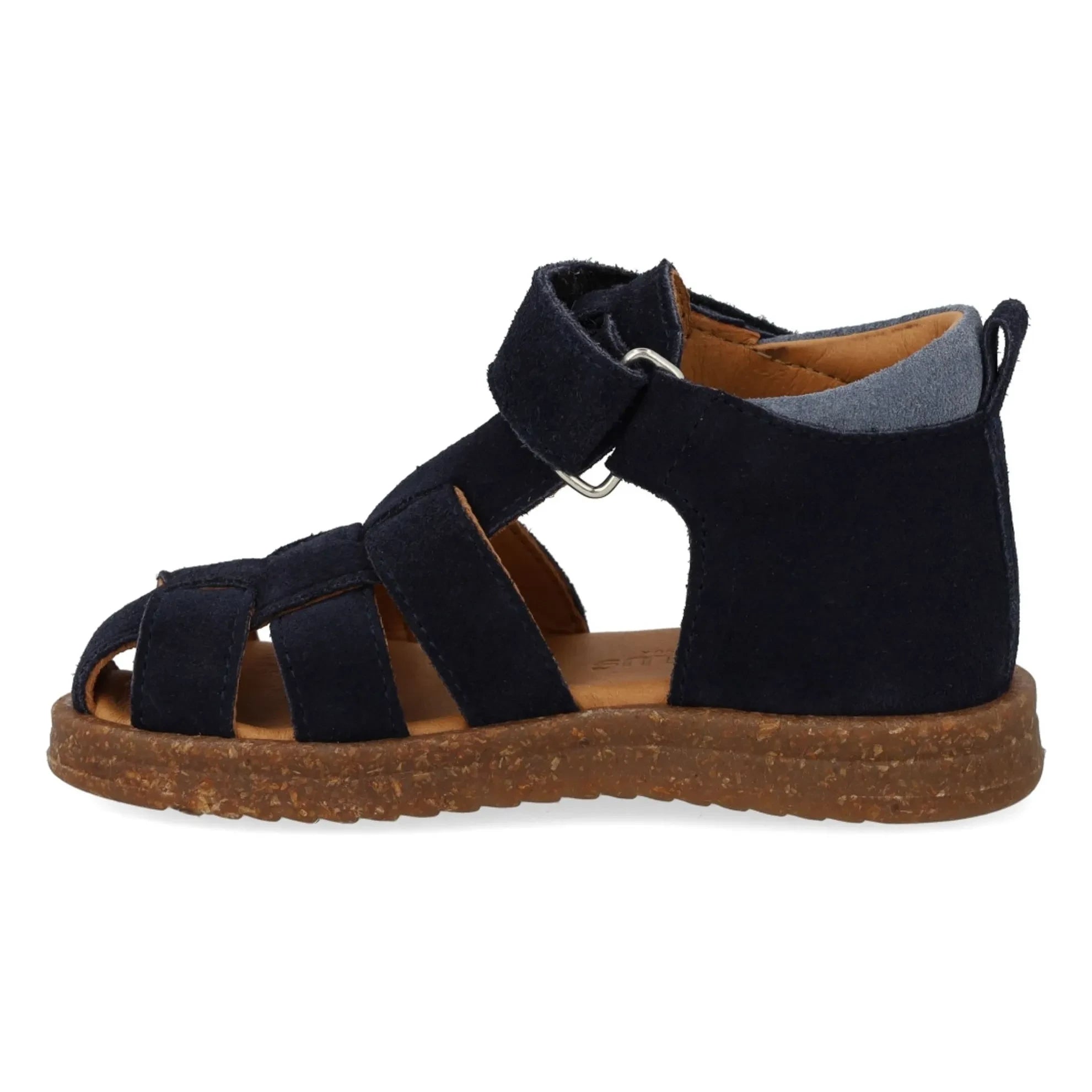 Angulus - Wildleder Gestreifte Rosa Sandalen | Dunkelblau