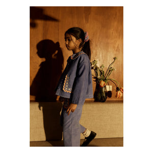 Hello Simone - Duchesse Samt Jacke | Blau