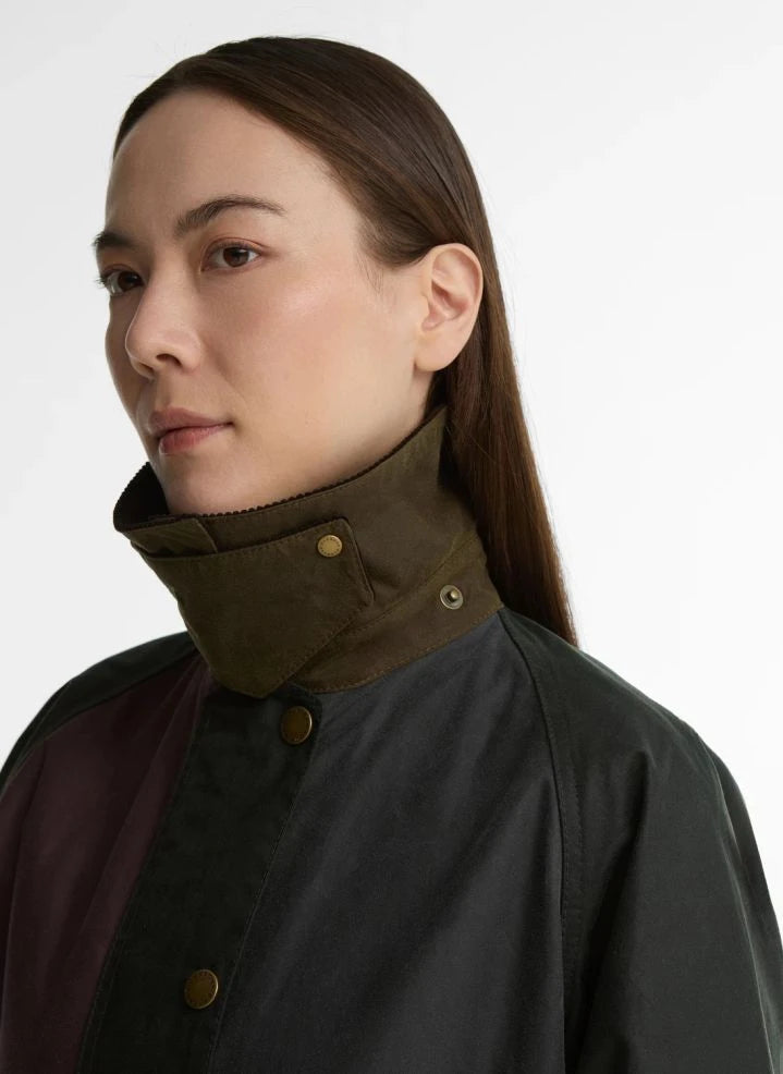 Barbour - Yağlı Patchwork Pamuk "Transport" Ceket | Lacivert