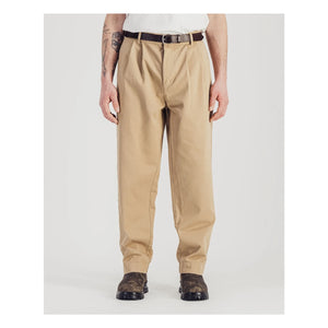 Parages - Hose mit doppelter Bundfalte aus Twill | Beige