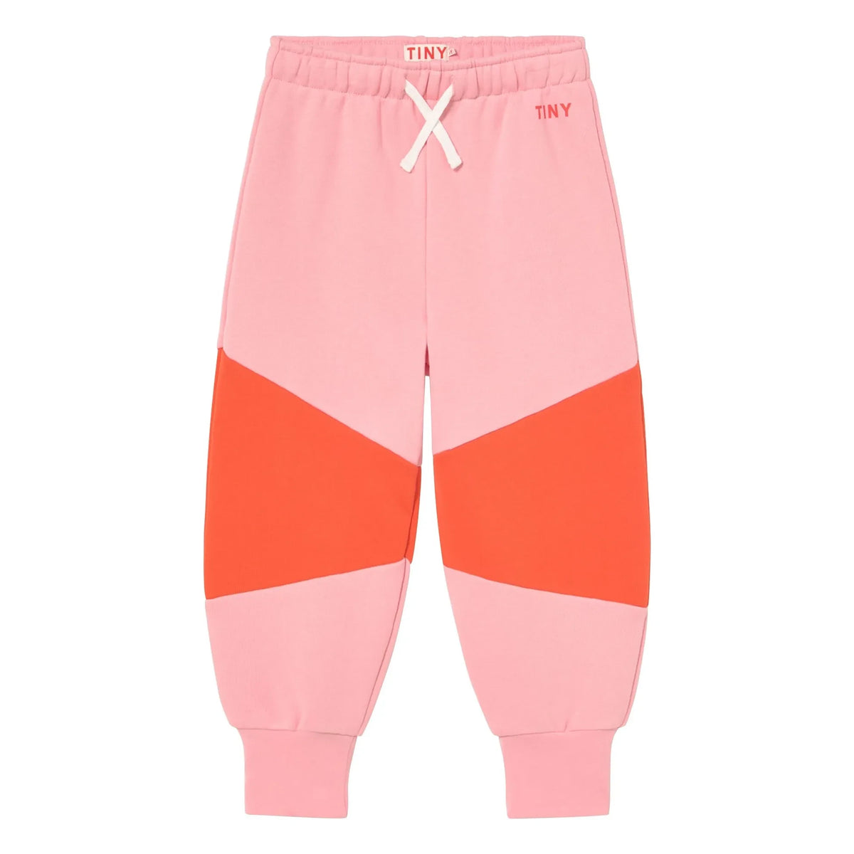 Tinycottons - Tiny Renk Bloklu Organik Pamuklu Jogger | Pembe