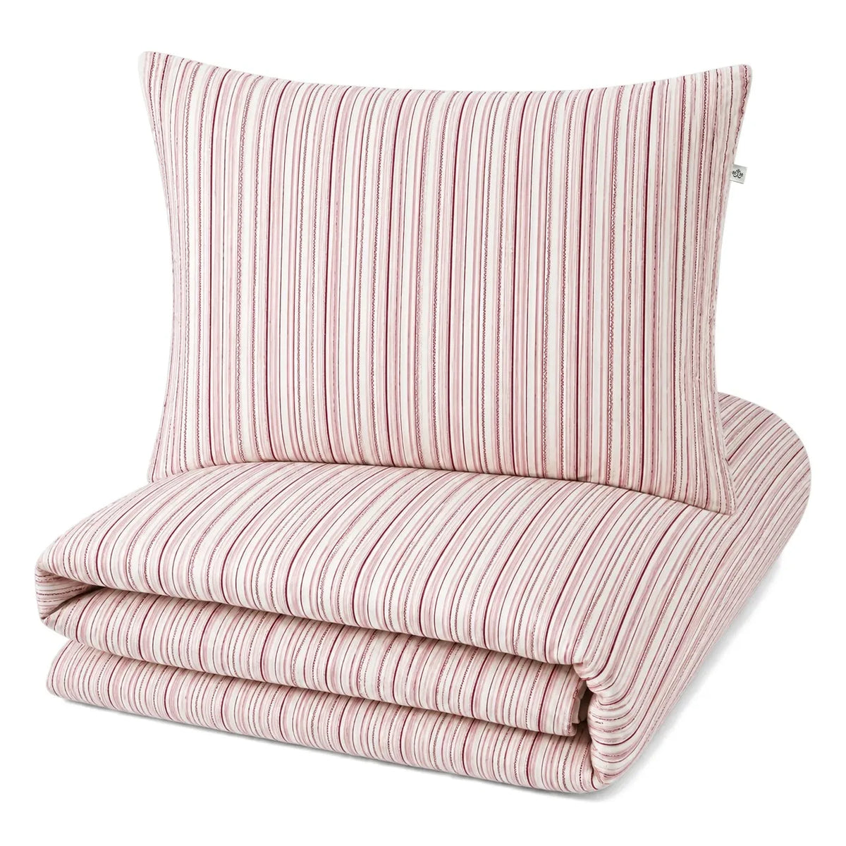Editions Aimable - Paulette nevresim seti | Raspberry Stripes Poplin