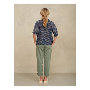 M.A.B.E. - Ari Baumwoll-Bluse | Indigo