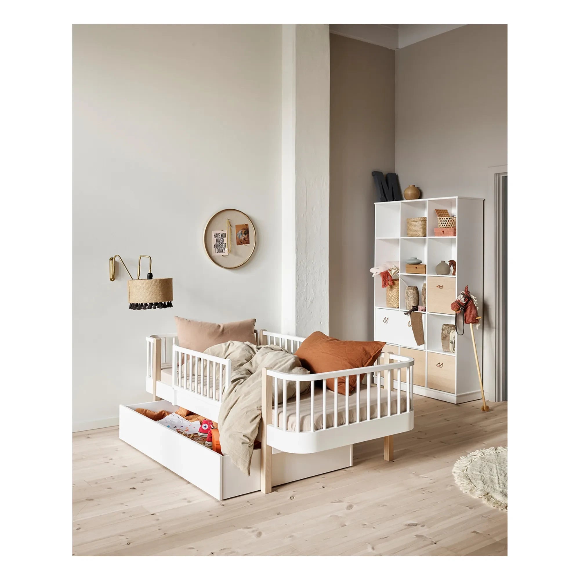 Oliver Furniture - Ahşap Yatak Güvenlik Korkuluğu | Beyaz