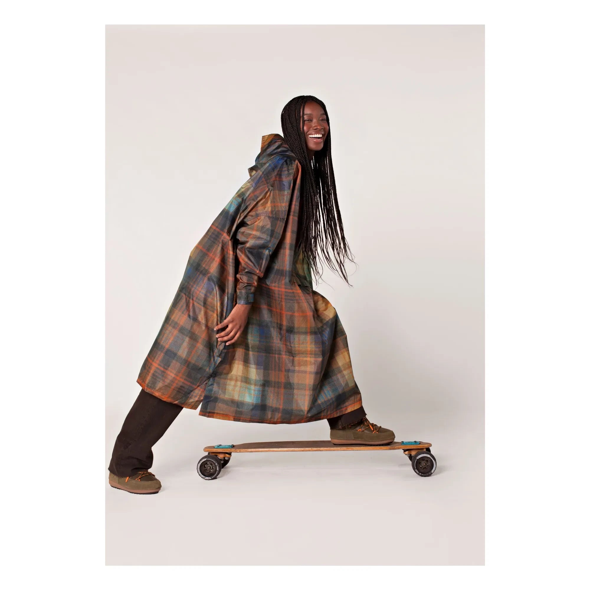 Rainkiss - Tartan-Regencape - Damenkollektion | Orange
