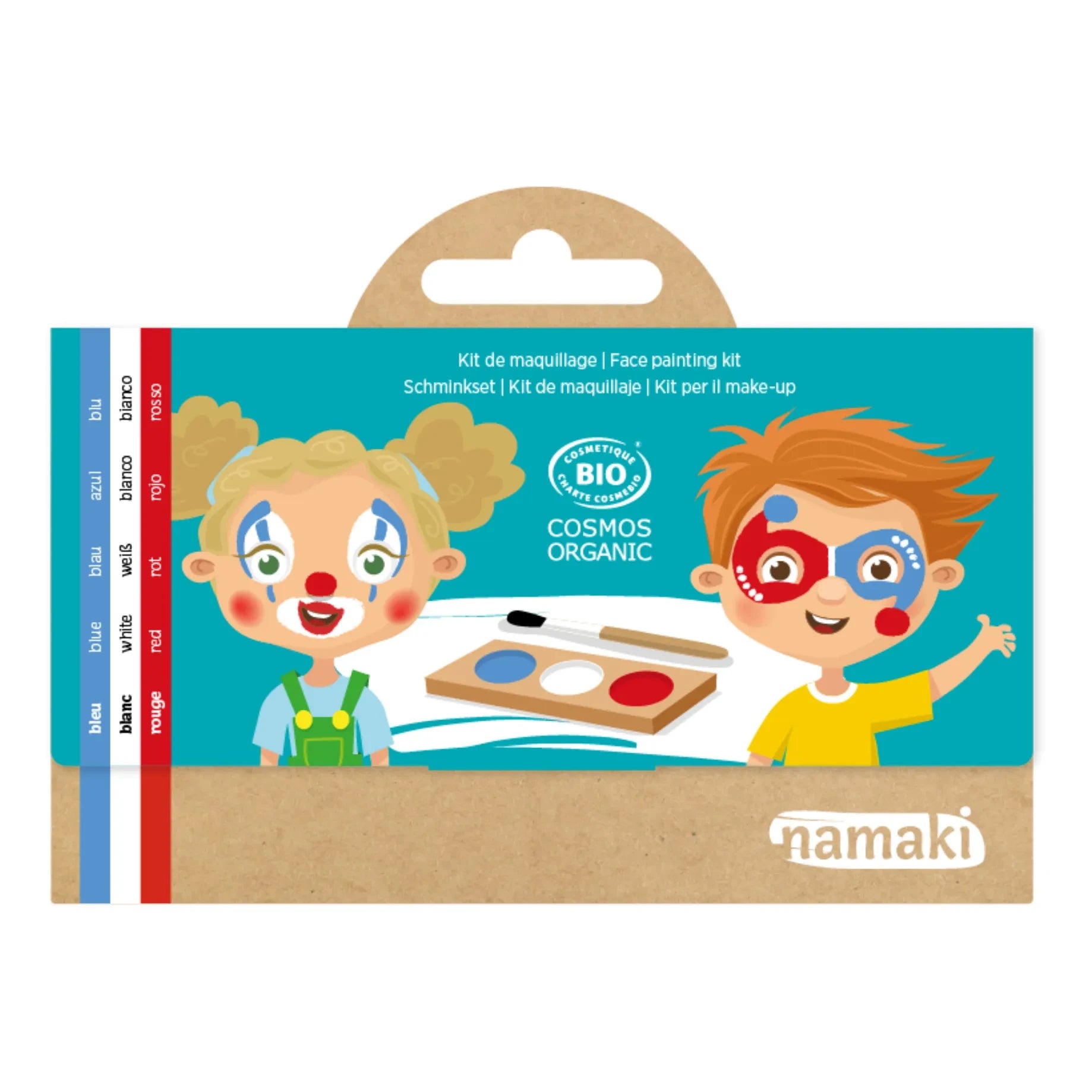 Namaki - Clown- und Harlekin-Schminkset 3 Farben | Blau